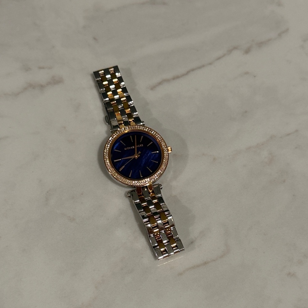 Michael Kors Navy and Gold Timepiece